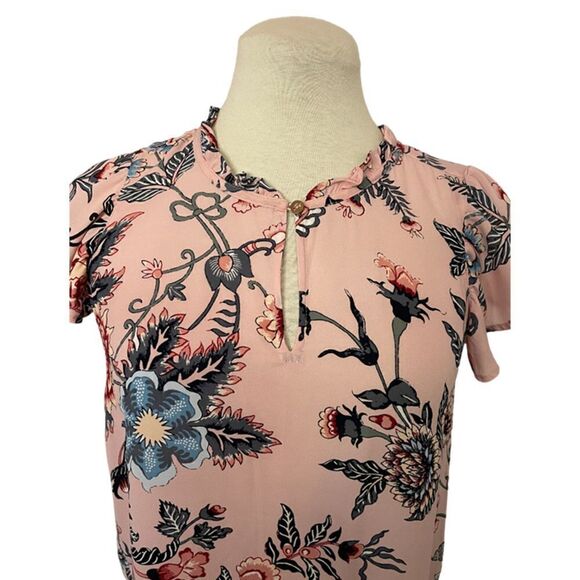Loft Pink Floral Top Size XXSP - Picture 4 of 8
